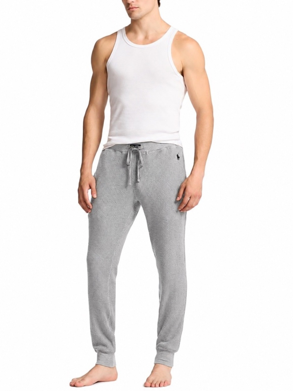Polo by Ralph Lauren Gray Waffle Knit Jogger Pants